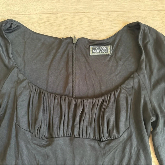 Gianni Versace silk jersey mini dress 1980’s size 38 - Picture 5 of 9